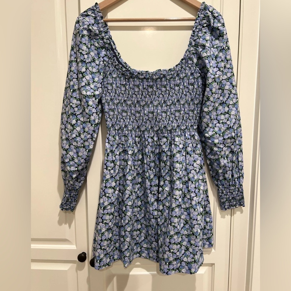 Hill House Norah Nap Dress Size XS Blue Pansy